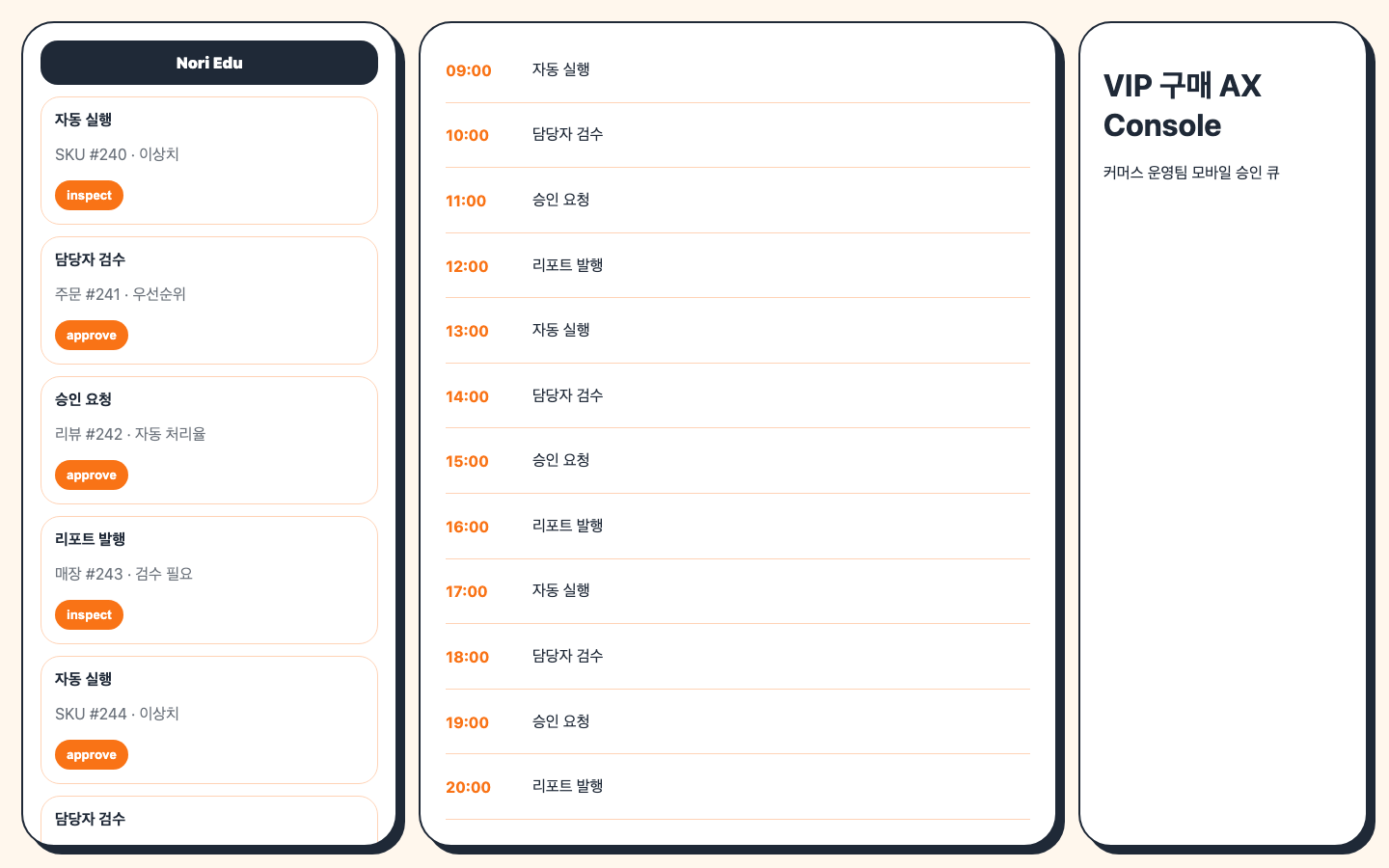 VIP 구매 패턴 분석 운영 큐 화면 캡처