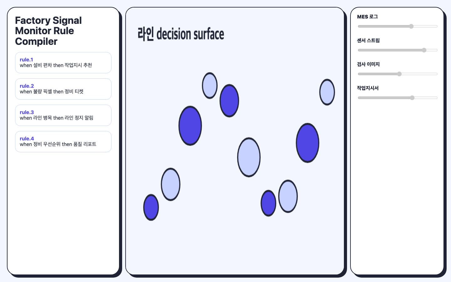 품질검사 리포트 자동화 판단 로직 화면 캡처
